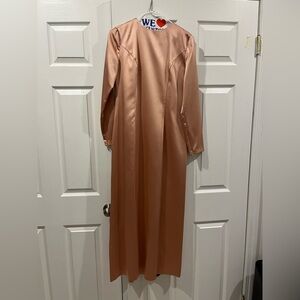 Elegant Satin Long Sleeve Dress